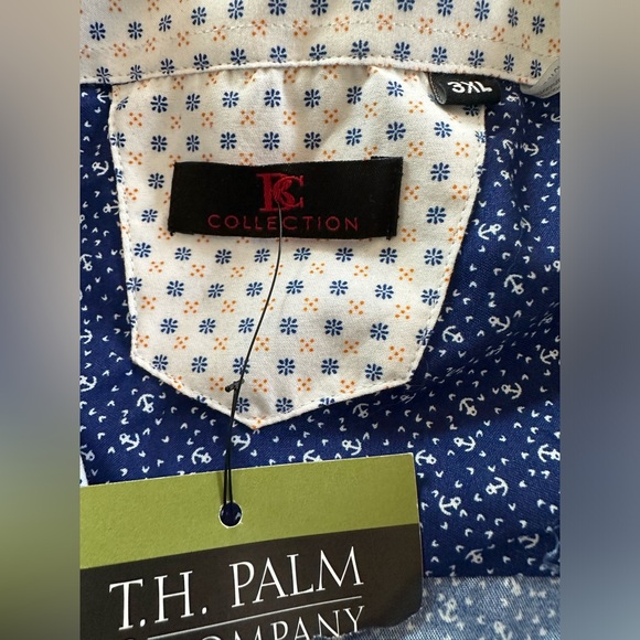 COPY - BC Collection Short Sleeve Button Down Anchor Print Size 3XL - Picture 3 of 3